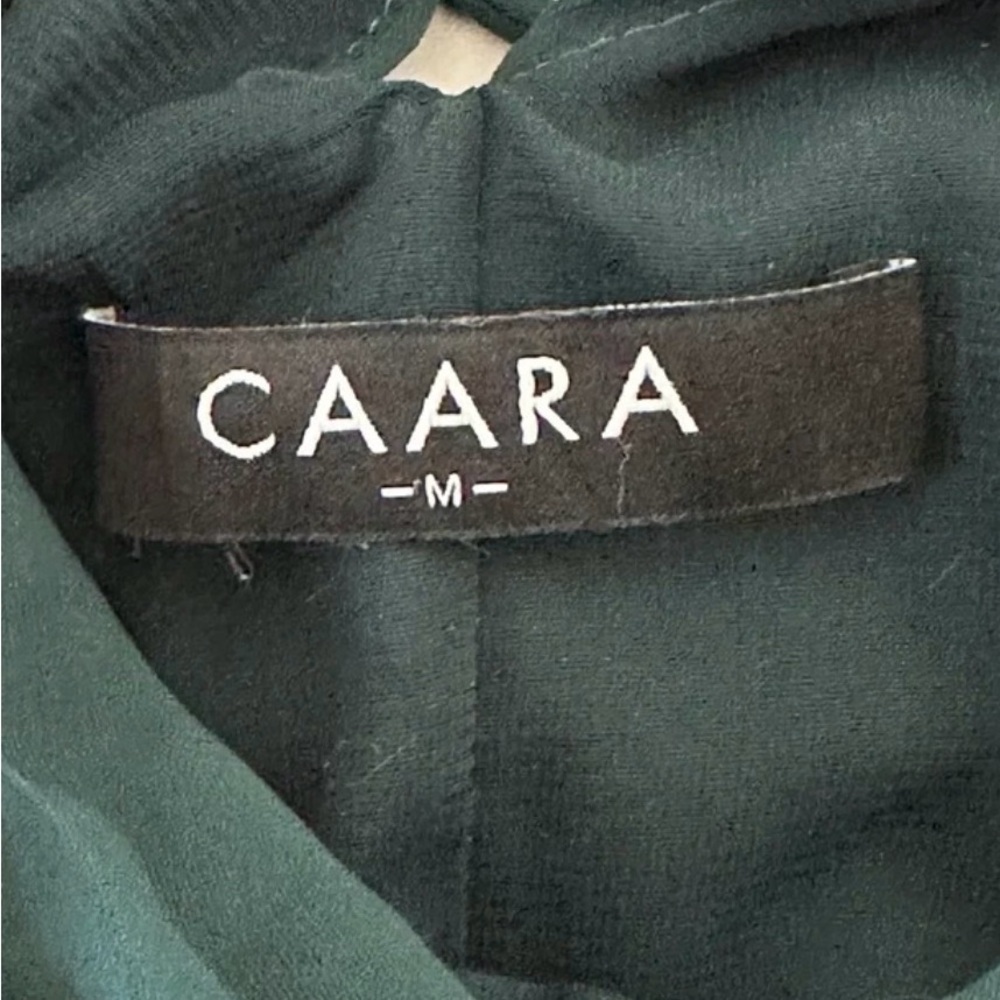 CAARA Forest Green Millie Chiffon Maxi Dress size Medium - Picture 4 of 11